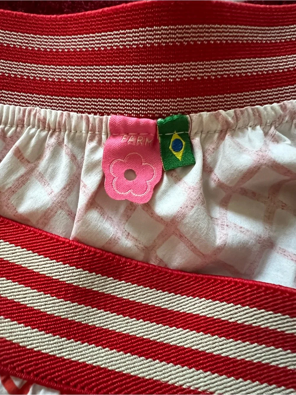 GUC Rare Farm Rio Red White Toucan Maxi Skirt - Picture 8 of 11